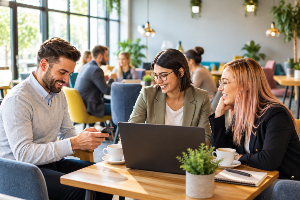 Collaborative Coworking Café Meeting